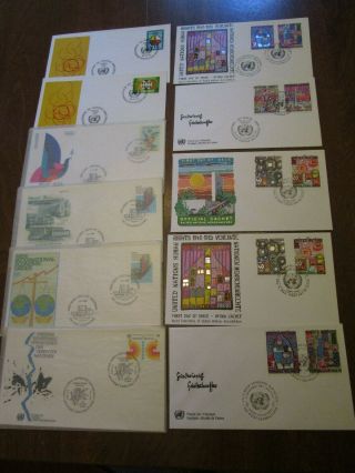 Mixed Lot Cacheted Unaddressed United Nations First Day Covers