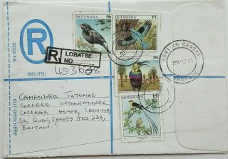 Botswana 1999 Registered Postal Stationery Cover With Lobatse Cancels