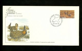 Postal History Canada Fdc 853 - 854 Set Of 2 Fleetwood Fauna Chicken Fish 1980
