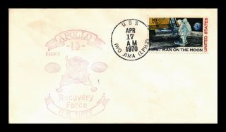 Dr Jim Stamps Us Naval Recovery Apollo 13 Uss Iwo Jima Event Cover Air Mail 1970