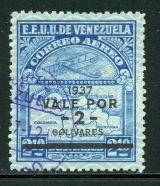 Venezuela Selections: Scott C46 2b/2.  10b Air Post Schg 1937 Cv$23,