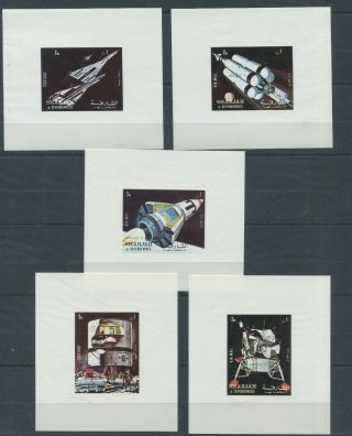 Od 2118.  Sharjah.  Space.  Apollo 11.  Imperf.  Mnh.