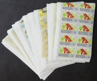 Edw1949sell : St Kitts 1978 Scott 355 - 69.  10 Complete Sets.  All Vf Mnh Cat $108