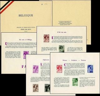 Be035.  German Occupation Of Belgium Special Ministerial Folder 1941 Arts