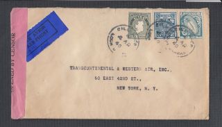 Ireland 1940s Two Wwii Censored Covers Dublin To York & Boston Usa