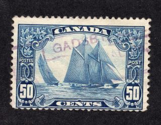 Canada 158 50 Cent Dark Blue Bluenose King George V Scroll Issue