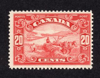 Canada 157 20 Cent Dark Carmine Harvesting Wheat King George V Scroll Issue Mnh