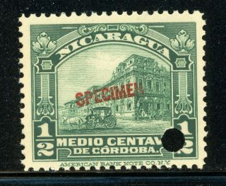 Nicaragua Mnh Abnco Specimen Specialized: Maxwell 506 ½c Green $$$