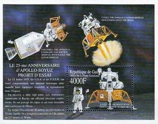 Guinea 2000 Space / Apollo - Soyuz S/s Sc 1868 Mnh Cv$6.  00