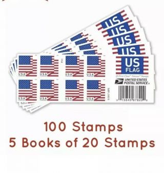 100 Usps Forever Stamps,  5 Books Of First Class Mail Postage