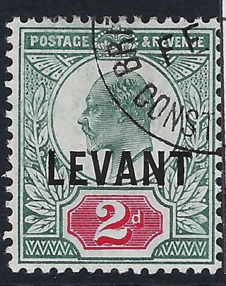 British Levant:1905 Overprint Levant On Ed Vii 2d Ord Paper Sgl4