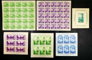 Us Stamps 766 - 767 - 768 - 769 - 770 797 Souvenir Sheets Farley Printings.  Mnh