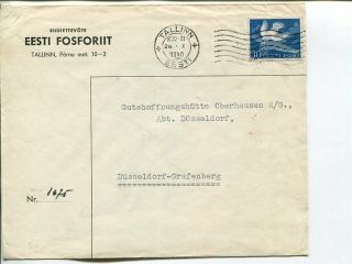Estonia Pirgeon 30s On Cover To Germany 26.  10.  1940,  Königsberg Censor Strip