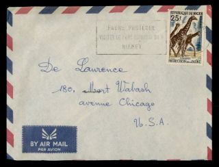 Dr Who 1960 Niger Slogan Cancel Airmail To Usa E54759