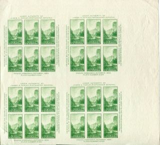 1934 U.  S.  Scott 769 Block Of 24 - Four Souvenir Sheets Of 6 Stamps Hinged