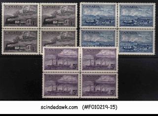 Canada - 1951 Canadian Stamp Centenary / Ships - Blk 4 - 4v Mnh