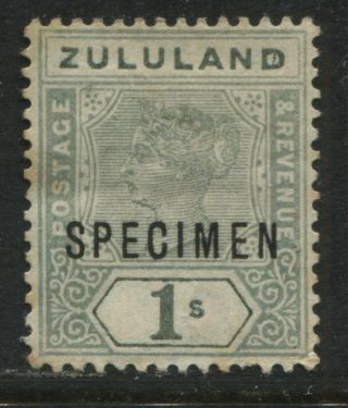 Zululand Qv 1894 1/ Green Overprinted Specimen