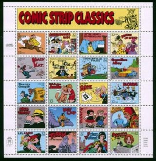 3000 Comic Strip Classics 32c - Nh Sheet