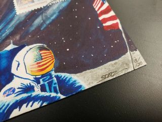 1994 Moon Landing US SPACE FDC Hand Painted Fantastic Cachet Artist SOATZ ? 2