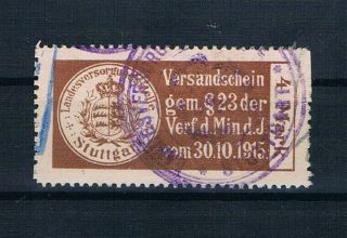 Germany Local Revenue Fiscal Stuttgart 1913 4 Mark (c2/76)