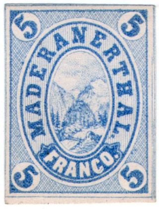 (i.  B) Switzerland Hotel Stamp : Maderanerthal 5c