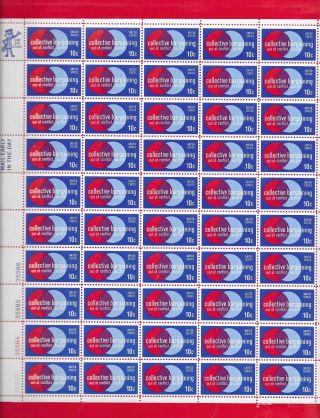 Collective Bargaining Sheet Of 50 Stamps (scott 