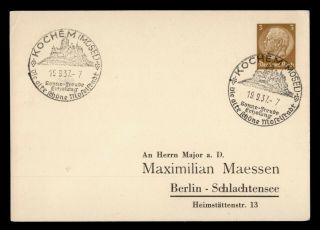 Dr Who 1937 Germany Kochem Postal Card Stationery C124830
