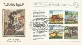 2438 Historical Mail Transportation Souvenir Sheet Fdc - Colorano Silk Cachet