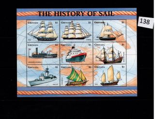 // Grenada - Mnh - Transport - Ships - Sailing - Maps - Full Sheet