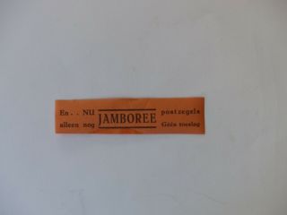 1937 5th World Boy Scout Jamboree Netherlands Small Mailing Label