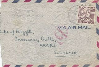 1941 Wwii British Forces Netherlands Curaco Censor Cover To England 3 208