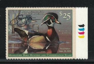 Rw86 - Federal Duck Stamp.  Right Color Bar Single.  A/s.  Mnh.  Og.  02 Rw86rcbas