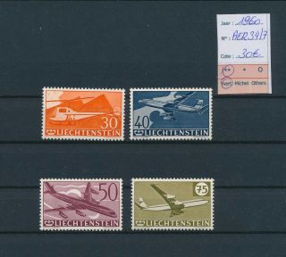 Lk50904 Liechtenstein 1960 Aviation Airplanes Airmail Mnh Cv 30 Eur