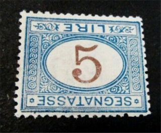 Nystamps Italy Stamp J17 Og H Center Inverted Error
