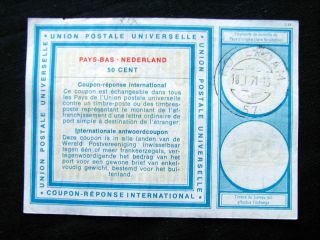 1971 Netherlands Irc Upu International Reply Coupon 50