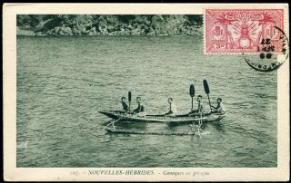Hebrides 1927 Postcard With Overinked Service Maritime Cancel,  Unaddressed