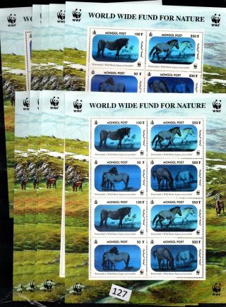 // 10x Mongolia - Mnh - Wwf - Nature - Animals - Horses