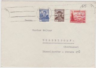 Germany Dr Austria 1938 Cover Mixed Franking Wien To DÜsseldorf