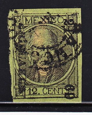 Mex 1868 12c 59 Chihuahua 21 - 69 Out Of District Cancel Sk 821 (h291)