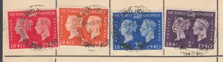 1940 Stamp Centenary 4 values Kenmore Stamp Co FDC; Brighton & Hove CDS 2