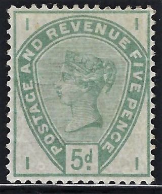 Great Britain 1884 Scts 104,  S/g 193,  Mint/lh 5p " Queen Victoria " No Gum Vf