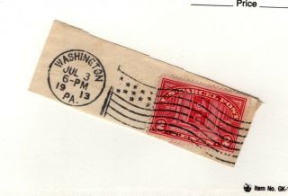 Q 2 1913 Parcel Post Gem Stamp With Flag Cancel - Dress Up Your Parcel Post