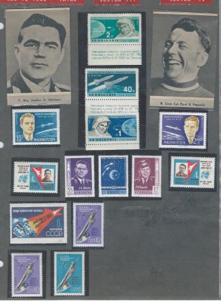 Selection Of Stamps And Sets - Russia Bulgaria - Space - Astronauts