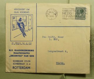 Dr Who 1938 Netherlands Rotterdam Slogan Cancel Advertising To Wijhe E72296
