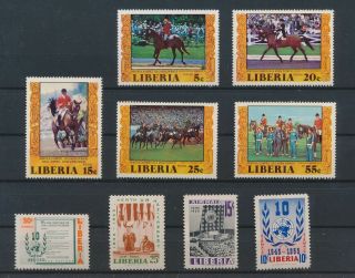Lk69603 Liberia Airmail Horse Sports Fine Lot Mnh