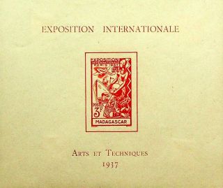 Madagascar 1937 Exposition Internationale Arts Et Techniques