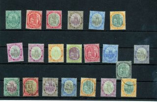 St Kitts Nevis 1903 Mh To 5/ - (21 Items) (as 962s