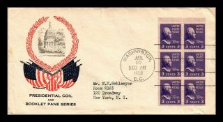Dr Jim Stamps Us Thomas Jefferson Presidential Coil Fdc Cover Scott 807 Grandy