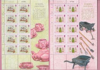 Channel Islands,  Guernsey,  Europa,  Old Toys,  2015,  6 Full Sheets