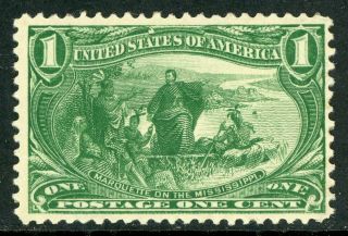 Usa 1898 Trans Mississippi 1¢ Scott 285 Mnh J131 ⭐⭐⭐⭐⭐⭐